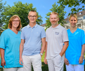 Bild von Michaela Winhart, Dr. Carsten Scholz, Privatdozent Dr. Jochen Grassinger, Julia Rinkl. Nicht am Bild ist Sozialpädagogin Ingrid Raab-Neiser.