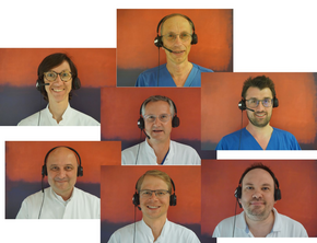 Foto der Straubinger Kardiologen und Intensivmediziner des Klinikums bei ihren Onlinevorträgen