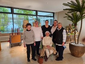 Das Team des Krippenaufbaus!