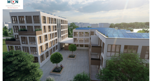 MedizinCampus Niederbayern (MCN (© Confidentia Projektentwicklungs GmbH, Stoffel Holding) Visualisierung des MedizinCampus Niederbayern (MCN). Seitenansicht