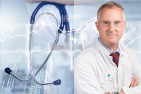 Prof. Dr. Sebastian Maier (© Johannes Lehner) Foto von Prof. Dr. Sebastian Maier, Chefarzt II. Medizinische Klinik