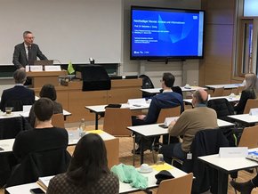 TUM Fokus Patientensicherheit OB Pannermayr (@Otto_Zellmer_TUM) Foto des Weiterbildungsprogramm-Treffens Fokus Patientensicherheit an der TUM Straubing mit OB Pannermayr